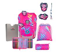 DerDieDas ErgoFlex Tiny Neon Punkie School Bag Set of 5, Neon Punkie, ErgoFlex Tiny Neon Set