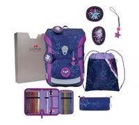 DerDieDas satchel ErgoFlex Easy LED Set 6 -piece Dancing Star purple