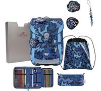 DerDieDas satchel ErgoFlex Light Set 6 -piece Dark Dragon blue
