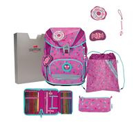 DerDieDas Ergoflex Superlight school bag set 5pcs. pink