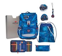DerDieDas Ergoflex Superlight school bag set 5pcs. blue