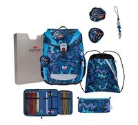 DerDieDas ErgoFlex school bag set 5pcs. blue