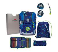 DerDieDas ErgoFlex Tiny LED School bag set blue