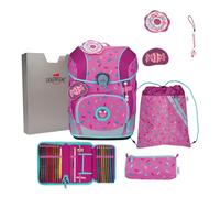DerDieDas ErgoFlex Tiny School bag set 6-piece pink