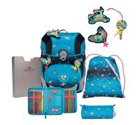 DerDieDas ErgoFlex Tiny LED School bag set blue