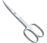 DERDOUT Curved Cuticle Scissors Extra Fine, Stainless Steel Small Manicure Scissors with Precise Pointed Tip Grooming Blades