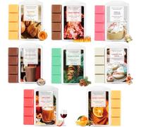 DERDUFT Wax Melts Aromatherapy Set - 8 Cozy Soy Wax Fragrance Cubes in Decorative Gift Box - Warm Bakery & Spice Scents for Holiday Mood and Home Comfort