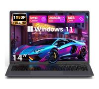 DERE 14 inch Traditional Laptop Computers, 1920 * 1200 IPS Display Laptop for Student and Business, N5805, 8GB RAM, 256GB SSD, HDMI, Wi-Fi, Win11 OS, Silver Gray