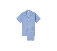 Derek Rose Cotton Pyjama Set, Blue - Small