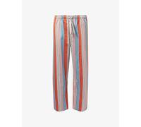 Derek Rose Mens Derek Rose Wellington Stripe Cotton Satin Lounge Trousers Multi-Coloured L