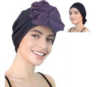 Deresina Bamboo Instant Turban for Hair Loss- (Black - Mulberry)