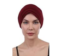 Deresina Chemo Headwear, Chic Padded Hat with Flower (Soft Burgundy)
