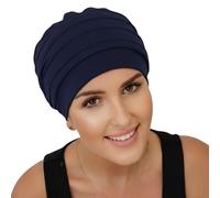 Deresina Harmony Volume Bamboo Chemo Turban for Women - Double-Layer Headwear for Hair Loss, Full-Coverage Beanie & Stylish Hat for Everyday Wear (Colour - Navy)