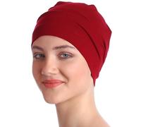 Deresina Headwear Bamboo Sleep Cap, Chemo Headwear, Night Bonnet, Skull Cap, Helmet Liner (Burgundy)