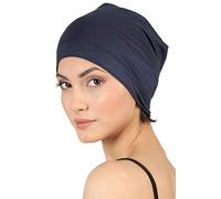 Deresina Headwear Bamboo Sleep Cap, Chemo Headwear, Night Bonnet, Skull Cap, Helmet Liner (Denim)