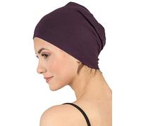 Deresina Headwear Bamboo Sleep Cap, Chemo Headwear, Night Bonnet, Skull Cap, Helmet Liner (Mulberry)