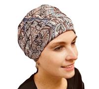 Deresina Headwear Harmony Volume Headcover, Chemo Headwear for Women, Turban for Ladies, Elegant Hat - Mink Caroline Paisley