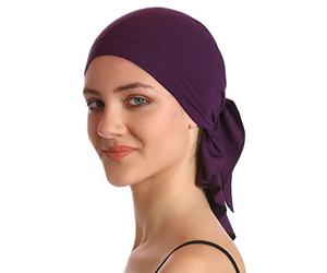 Deresina Unisex Extra Large Bamboo Bandana - Soft, Breathable Headcover for Hair Loss & Chemo - Everyday Headwear(Colour - New Mulberry)