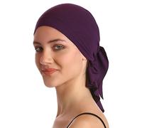 Deresina Unisex XL Bamboo Bandana - Soft Breathable Headcover for Hair Loss & Chemo | Full Head Coverage Headscarf for Sensitive Scalps | All Seasons (One Size - New Mulberry)