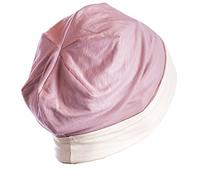 Deresina's Unisex Reversible Bamboo Beanie for Chemo (Cream-Rose - One Size)