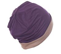 Deresina's Unisex Reversible Bamboo Beanie for Chemo (Mulberry-Umber - One Size)