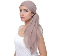 Deresina's Women Four Seasons Square Head Scarves (Beige Linen Texture)