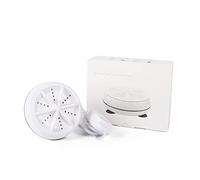 DERGH Mini Washing Machine Portable Ultrasonic Turbo Washer Laundry Automatic Cycle Household Small Washing Machine for Travel Camping RV Trip(White)