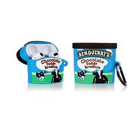 Derhom Airpods 3 Silicone Case Funny Cute Fashion Skin Soft Cartoon Cover Compatible for Apple Airpods 3 with Keychain [Drink Series] (Benjerry)