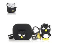 Derhom Airpods 3 Silicone Case Funny Cute Fashion Soft Cartoon Cover Skin Compatible for Apple Airpods 3 [Cartoon with Doll Series ] [2021 Released](Black Bird)