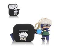 Derhom Airpods 3 Silicone Case Funny Cute Fashion Soft Cartoon Cover Skin Compatible for Apple Airpods 3 [Cartoon with Doll Series ] [2021 Released](Kakashi)
