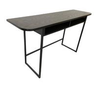 deridder wooden rectangular console table in ash black