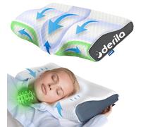 Derila Memory Foam Pillow. The Perfect Bed Pillow for Side, Back, Stomach Sleepers. With Contoured Pillow You Will Wake Up Refreshed (King Size, Pack of 1)