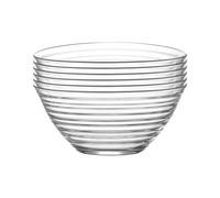 Derin Glass Serving Bowls 23cm Pack of 2 LAV Clear One Size