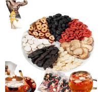 Derivemid Kidney Tea,Kidney Tea Formula Ginseng Six Treasure Tea,Ginseng Five Treasures Tea Aid Root Kidney Tea,Chinese Herbal Tea Bag for Men& Women Kidney Care (1)