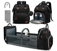DERJUNSTAR Diaper Bag Backpack, Large Baby Bag with Changing Pad, Thick Padded Back & Straps, Laptop Compartment, Waterproof Travel Backpack with USB Port, Multi-Function for Mom & Dad, Black