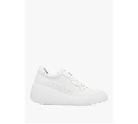 Derk White Leather Wedge Trainers - White Leather / 40