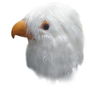 Derlinvine Realistic Animal White Eagle Mask Headgear Halloween Latex Head Mask Costume for Costume Party Masquerade Props