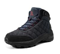 derlychug Men's Hiking Boots Warm Snow 6 inch Silp Resistant Boots Military Tactical Backpacking Work Outdoor Walking Mid Lightweight Outdoor Boots(Navy,46)