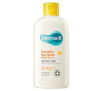 Derma B Everyday Sun Block Large Size Sunscreen SPF50+ PA++++ 6.71 Fl Oz, 200ml Fast-Absorbing Lightweight SPF Moisturizer, Facial Body Non-Sticky Sunscreen for Dewy Skin, Korean Sun Protection Lotion