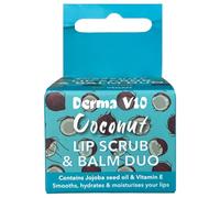 DERMA Coconut Lip Scrub & Balm Duo - Two-in-One Exfoliating & Hydrating Lip Care Kit for Soft, Smooth Lips