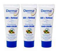 Derma Intensive+ Q10 & Retinol Nourishing Hand Cream 75Ml (3 Pack) Multi 3 Pack