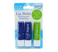 Derma Intensive+ Lip Balm Mega Value Pack of 3 Lip Balms (2 Original Lip Balm + 1 Aloe Vera Lip Balm)