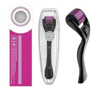 Derma Roller 0.5mm for Hair Growth, 540 Titanium Microneedle Roller for Men & Women, Beard Growth and Skin Care Tool with Carry Case