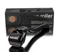 Derma Roller 0.5mm for Skin & Hair Growth, Microneedling Roller for Face Body Scalp, 540 Titanium Micro Needling Roller, Derma Kit for Skin Rejuvenation (Black, Neddle Size 1.0mm)