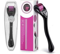 Derma Roller 1mm for Hair Growth| Microneedling Roller for Face Body Scalp| Derma Roller for Men & Women| Micro Needling Roller 540 Titanium Needle, Acne Marks, Cellulite Treatmment (0.75mm)