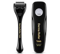 Derma Roller 1mm, Microneedling Roller for Face, Body & Scalp, Derma Roller for Hair Growth, Beard Roller for Beard Growth, 540 Titanium Needle Micro Needling Roller for Men & Women, Home Use