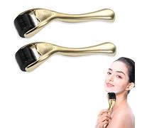 Derma Roller 540 Titanium Micro Needles Beauty Skin Care Tool for Facial Wrinkles Hair Loss Stretch Marks Hair Regrowth,Gold,3.0mm