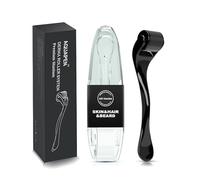 Derma Roller 540 Titanium Microneedes Roller for Scalp & Face, Premium Roller for Beard, Microneedling Derma Stamp 0.25mm (Black)