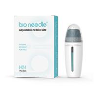 Derma Roller - Adjustable 0~1.5mm 24 Pins Derma Stamp - Derma Pen Microneedle Stamp for Hair, Beard growth, Shrink Pores, Brighten Skin Tone