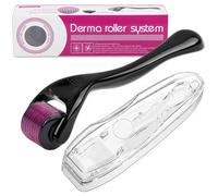 Derma Roller Microneedle Roller for Face 0.5mm Needle 540 Micro Needle Roller Skin Care for Wrinkles, Derma Roller For Men Matte Black Beard Roller Beard Roller Hair Growth Kit with Case for Men Women